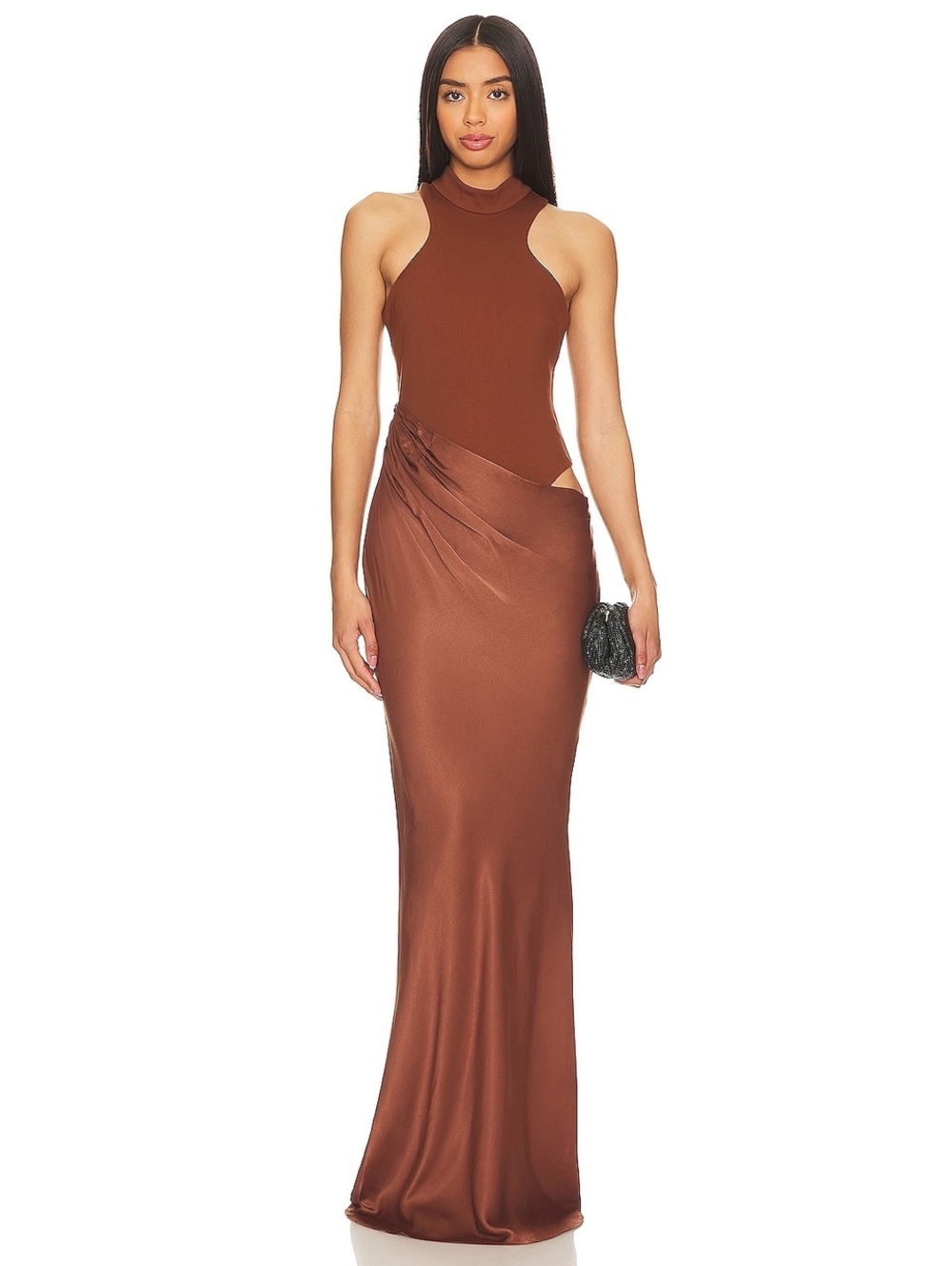 Camila Coelho Estrella Maxi Dress in brown